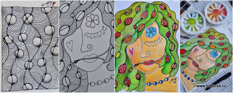 Vlog 1049/24 – DIY – zentangle, omalovánky a divnoobličej s beruškami